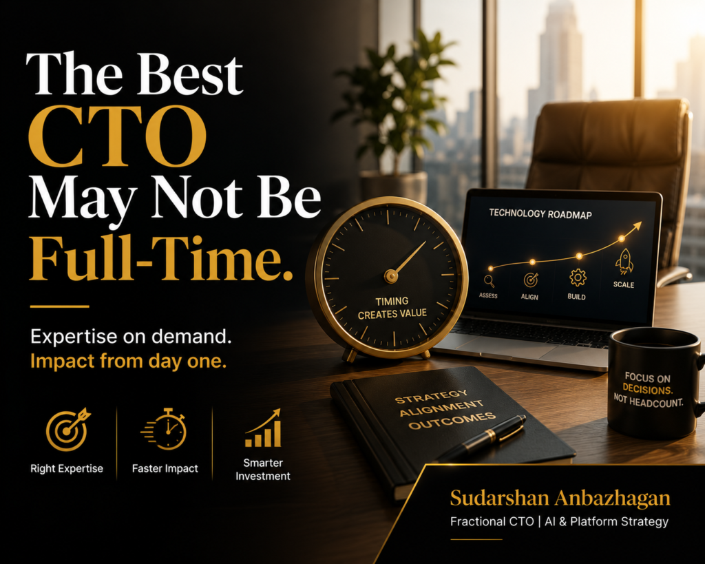 fractional CTO vs full-time CTO company growth | Sudarshan Anbazhagan, Fractional CTO