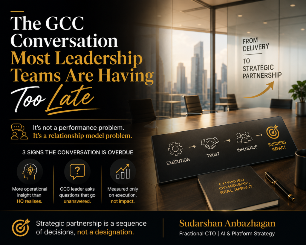 GCC leadership strategic partner conversation | Sudarshan Anbazhagan, Fractional CTO