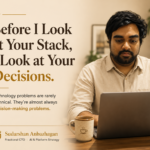 Fractional CTO reviewing decision patterns before the technology stack