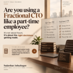Fractional CTO decision rights matrix diagram for startup technology leadership