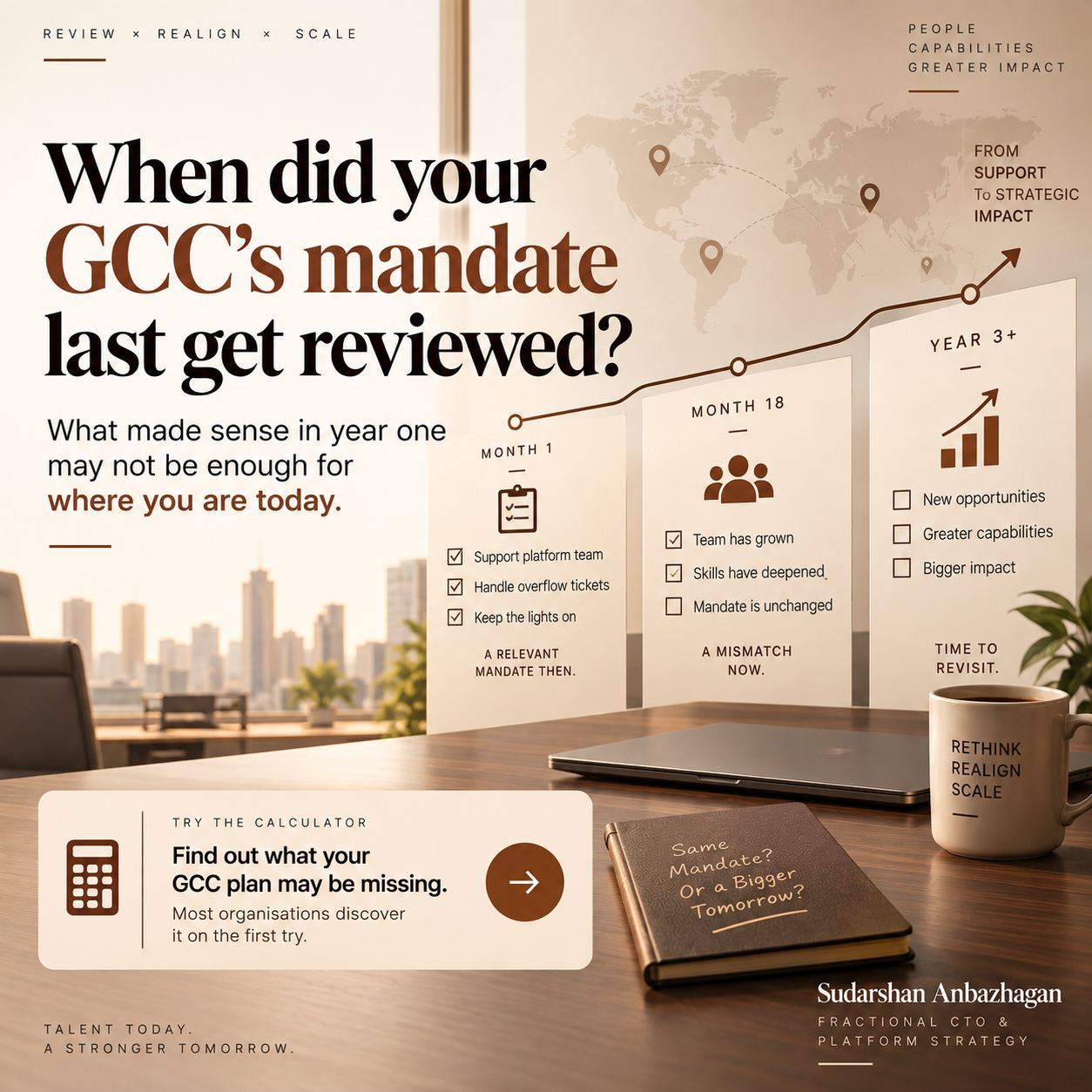 GCC mandate review lifecycle diagram for global capability centre leaders